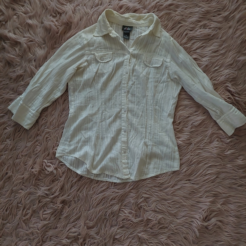 👕2☆ for $12: Dots Striped Button-Up Shirt